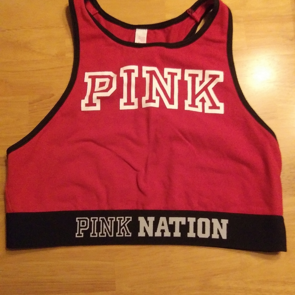 VS Pink Racer Back Sports Top Women Sz. S - Picture 1 of 12
